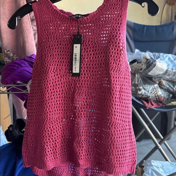 Steve Madden Womens Hannah Sweater misty rose Large - Picture 3 of 5